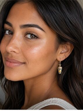 Sugarfix by Baublebar Coffee Earrings NWT